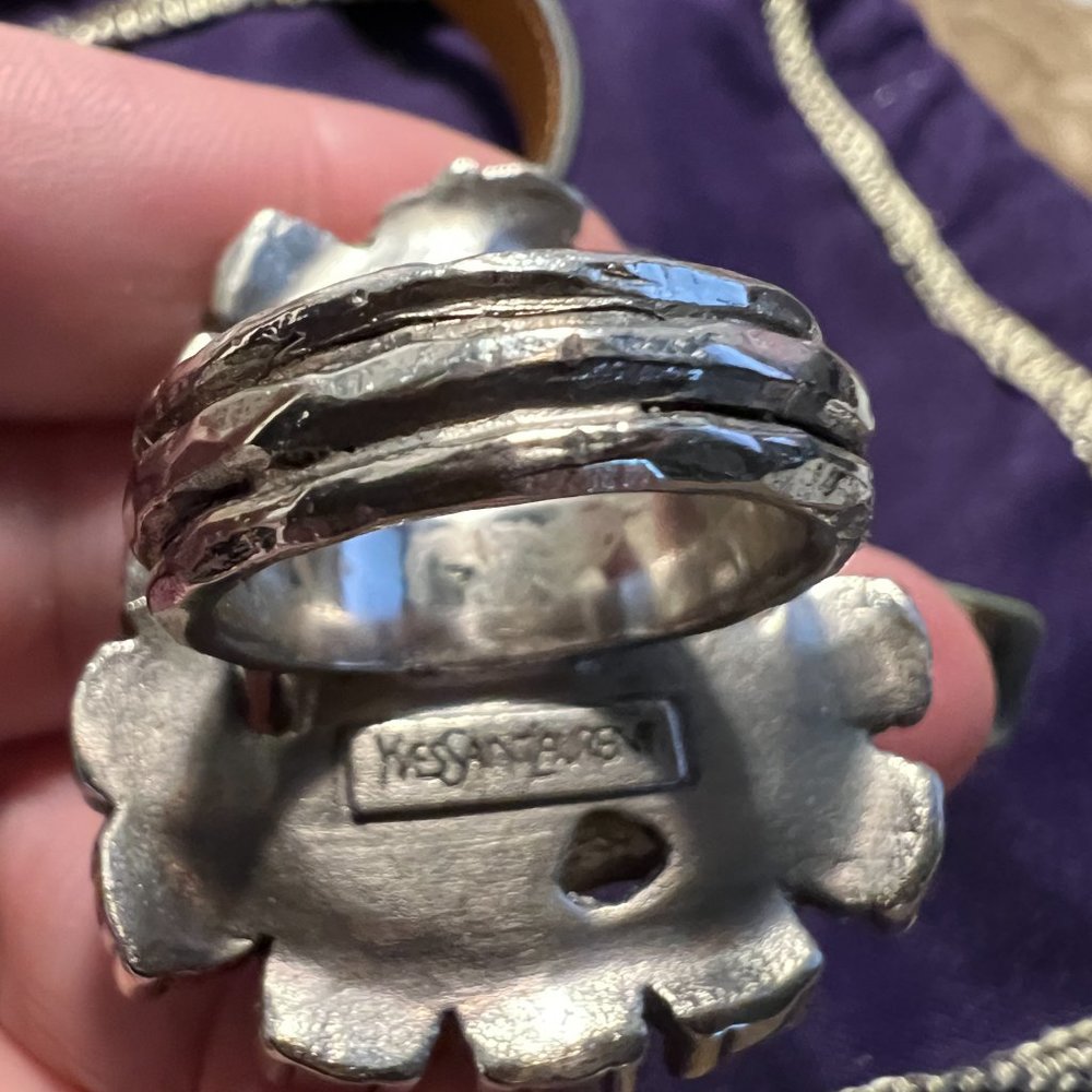 Yves Saint Laurent Crystal Cocktail Ring - Picture 10 of 10